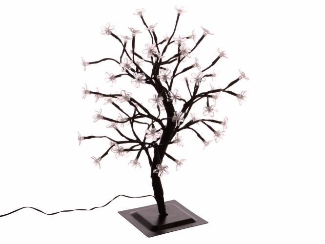 Dekoracyjne LED drzewo z kwiatami, ciepły biały